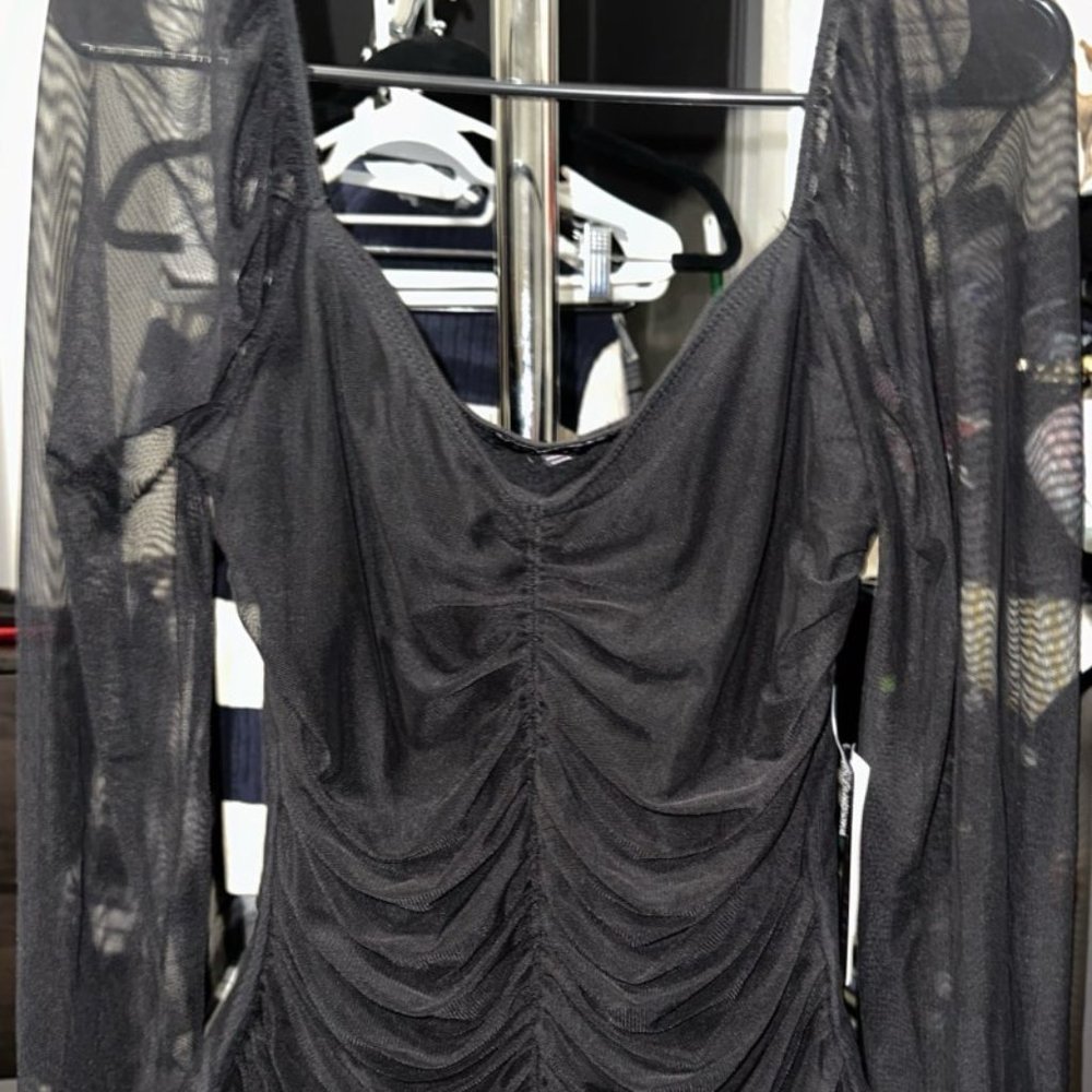 Black Bodysuit - Faded Rose XL
